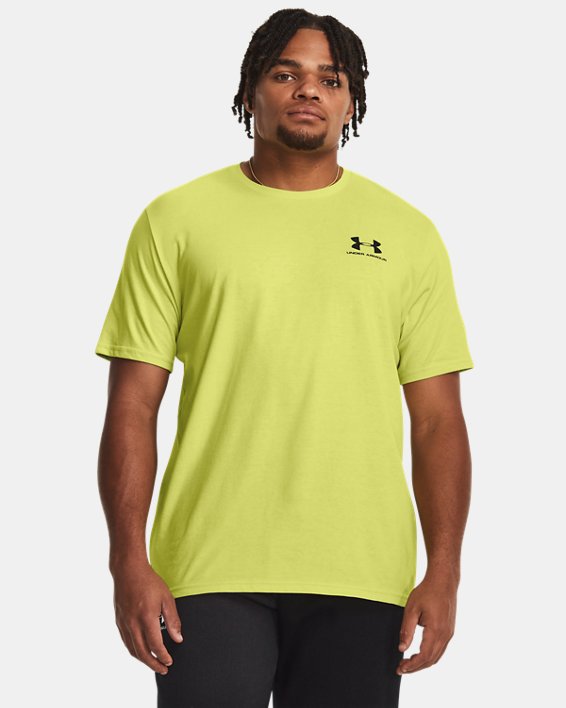 Men's UA Sportstyle Left Chest Short Sleeve Shirt in Yellow image number 0